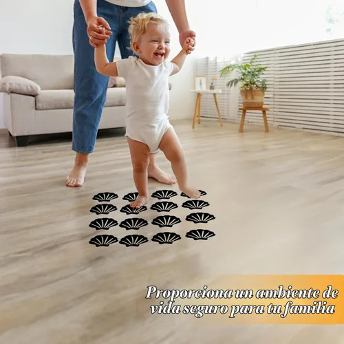 Vista 3 de 12 calcomanías negras para bañera antideslizantes en forma de concha Negro