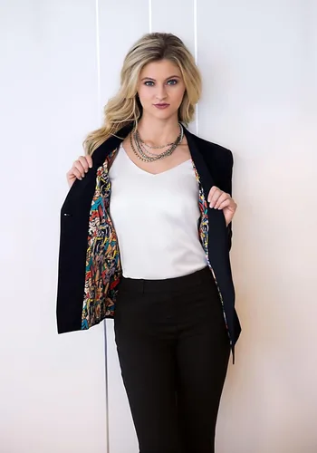 Vista 6 de DC Comics - Blazer de un botón para mujer con estampado vintage