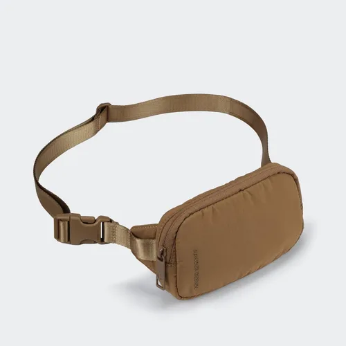 Vista 3 de Mini riñonera Pander impermeable de 0.7 litros, cangurera para todas partes para mujeres y hombres., Marrón, Sólido