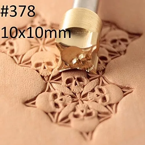 Vista 4 de DandS ltd Herramienta de sello de cuero de calavera, herramienta profesional de artesanía de acero para carpintería, relieve, tallado y estampado
