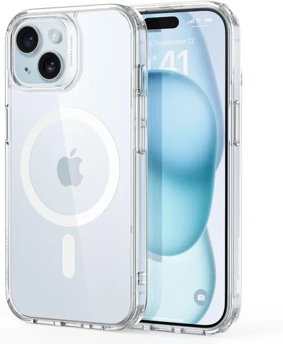 Vista 14 de ESR Funda magnética híbrida con HaloLock, compatible con iPhone 14 y 13, compatible con MagSafe, protección de grado militar a prueba de golpes Negro
