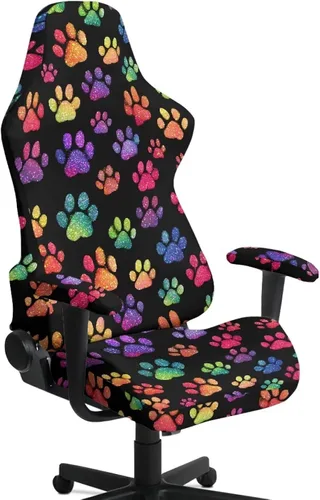 Vista 30 de Suobstales Aztec Leopard American Tribal Pattern Gaming Chair Cover Stretch Slipcover with Armrest Covers, Washable Elastic Protector Universal