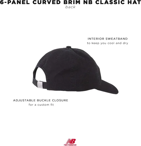 Vista 4 de New Balance Gorra de 6 paneles para estilo de vida y uso atlético, talla única