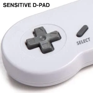 Vista 9 de Paquete de 2 controladores SNES inalámbricos para juegos retro, kiwitatá de 2.4 GHz remoto inalámbrico SNES Game Pad Controller para WindowsSNES