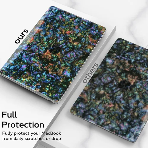 Vista 6 de B BELK Funda compatible con MacBook Air de 13 pulgadas M1 2022 2021 2020 2019 2018 A2337 A2179 A1932, carcasa rígida de plástico+cubierta