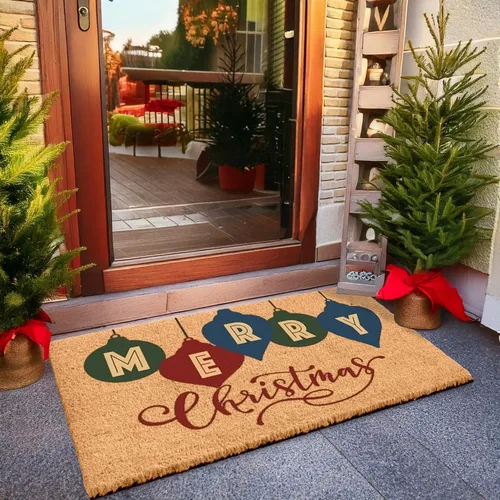 Vista 14 de LuxUrux Alfombra de Fibra de Coco de Bienvenida - Respaldo Extra Resistente, 17'' x 30'' Alfombra Natural para Puerta - Fácil de Limpiar, Hermoso