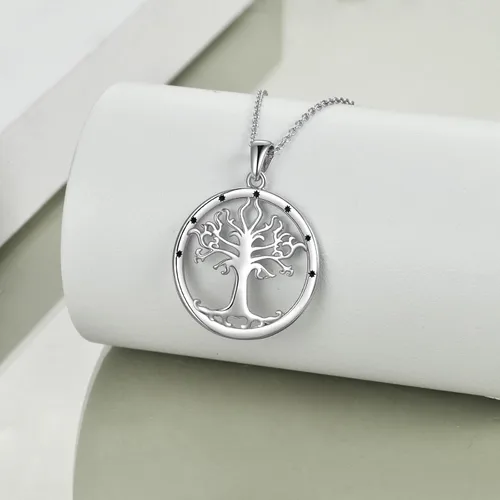Vista 3 de POPLYKE Collar de plata esterlina Arwen Evenstar para mamá, niñas, esposa, novia, cumpleaños, día de San Valentín
