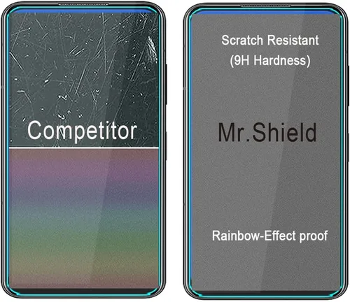 Vista 6 de Mr.Shield Paquete de 3 protectores de pantalla de vidrio templado para Asus Zenfone 9 Vidrio de Japón con dureza 9H