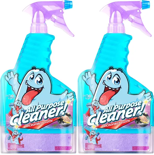 Vista 8 de Botella de spray de viaje con tapa de microfibra - Limpiador multiusos - Fresco (paquete de 2)