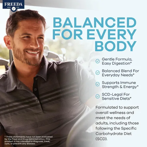 Vista 4 de FREEDA SCD Multivitamínico – Suplemento multivitamínico diario para hombres y mujeres – Vegano, sin gluten, SCD Legal – Vitaminas para adultos