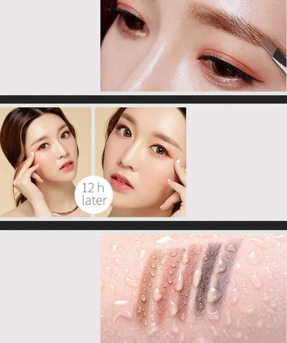 Vista 5 de Lápiz de cejas duradero resistente al agua, duradero, delineador automático de cejas, 5 colores para elegir, cejas naturales que duran mucho tiempo