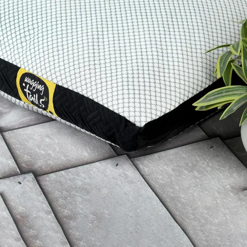 Vista 8 de Wagging Tails Cama para perros con funda extraíble impermeable lavable Sofá de microfibra y espuma viscoelástica triturada Saco de dormir
