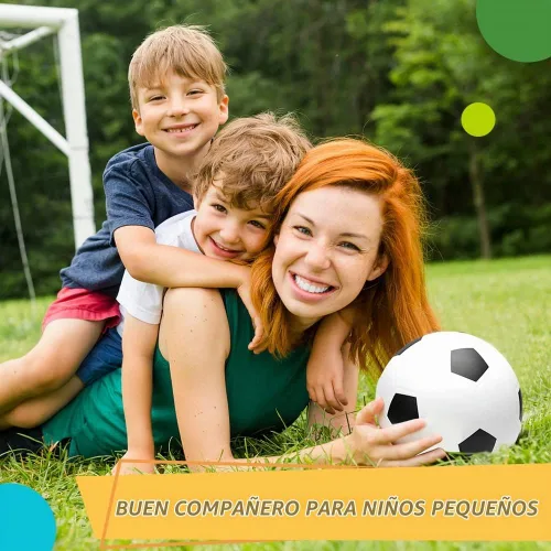 Vista 4 de Umnodobn Juego de 5 pelotas de fútbol de 6 pulgadas con bomba