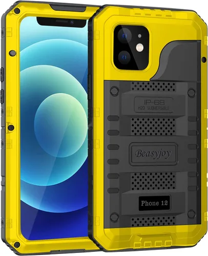 Vista 31 de Beasyjoy Funda para iPhone 12 - Impermeable, Grado Militar Resistente a Golpes con Protector de Pantalla Integrado, Protección Completa del Cuerpo