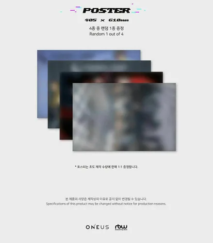 Vista 5 de ONEUS BINARY CODE 5th Mini Album [ ZERO + ONE ] 2VER FULL SET. 2 CD+2 Photo Book(each 96p) +2 Lyric Poster(On pack)+2 Big Photo Card+2 Photo Card K