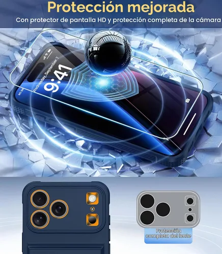 Vista 5 de Oneagle Funda tipo cartera para iPhone 17 Pro Max con tarjetero