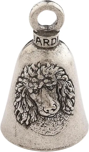 Vista 24 de Guardian Bell Dog Good Luck Bell con llavero y bolsa de regalo de terciopelo negro Campana de motocicleta Peltre sin plomo Hecho en Estados