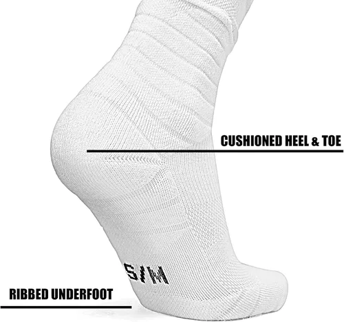 Vista 4 de Yxmeiguo Scrunch - Calcetines de fútbol extra largos acolchados deportivos para hombres y mujeres con soporte para el tobillo, accesorios de fútbol