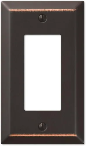 Vista 8 de Amerelle 163DDB Placa de pared Century, 1 dúplex, acero, bronce envejecido, paquete de 1