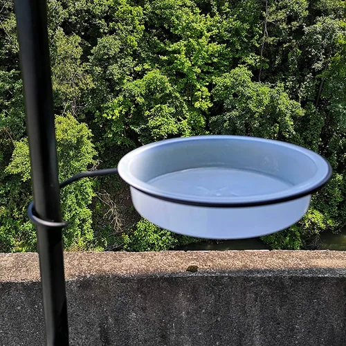 Vista 6 de 2 cuencos redondos de plástico para comederos para pájaros, comedero de semillas de aves silvestres, accesorios para baño de pájaros, bandeja