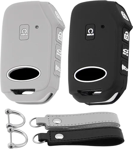 Vista 8 de Funda para Llavero de Silicona para Auto Compatible con Ford F150 Explorer Mustang Edge, para Lincoln MKZ MKX MKC con 5 Botones, Protector Completo