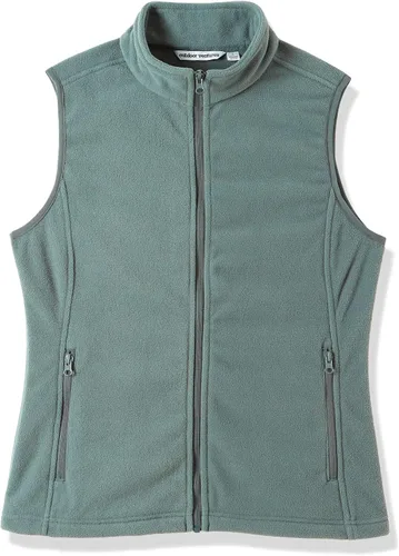 Vista 7 de Outdoor Ventures Chaleco de forro polar con cremallera para mujer, con bolsillos, cálido chaleco sin mangas para otoño e invierno
