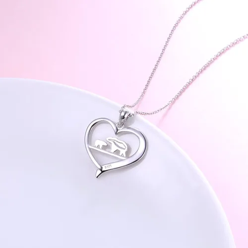 Vista 4 de Collar de plata esterlina para mamá, regalo para el día de la madre, dije o brazalete para mamá