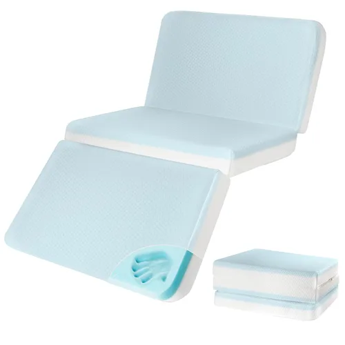 Vista 8 de Colchón impermeable para cuna estándar de 3 pulgadas, transpirable, 52 x 27.5 pulgadas Portable Full Size Crib Memory Foam Mattress for Toddler