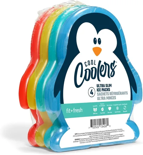 Vista 21 de Fit & Fresh Cool Coolers Reusable Kids Lunch Box Ice Packs, 4pk Bows (4 Pack)