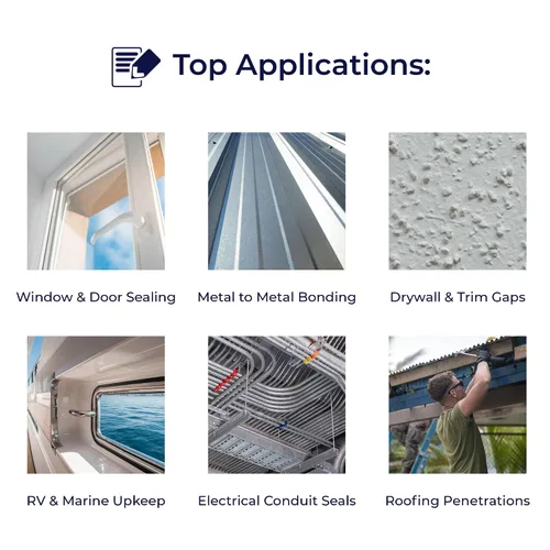 Vista 7 de Bond It Gripbond PRO, sellador y adhesivo híbrido avanzado, compuesto de unión elástica impermeable pintable, sin disolventes, reparación