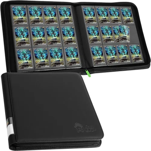 Vista 15 de Toploader - Carpeta de almacenamiento para tarjetas intercambiables, 384 12 bolsillos para Yugioh, MTG, TCG, carpetas de tarjetas para tarjetas