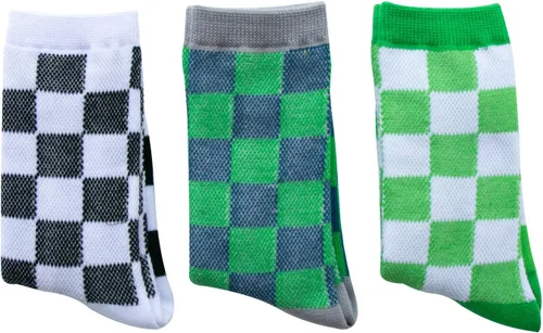 Vista 6 de Calcetines tobilleros de algodón a cuadros para niñas y niños pequeños unisex
