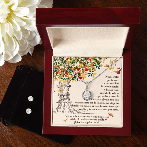 Vista 2 de Lampara De Amor Eterno Para Mi Hija En Español - A Mi Hermosa Hija - Collar De Amor Eterno, Un Regalo Unico Para El Amor De Mi Vida, Regalos De Amor