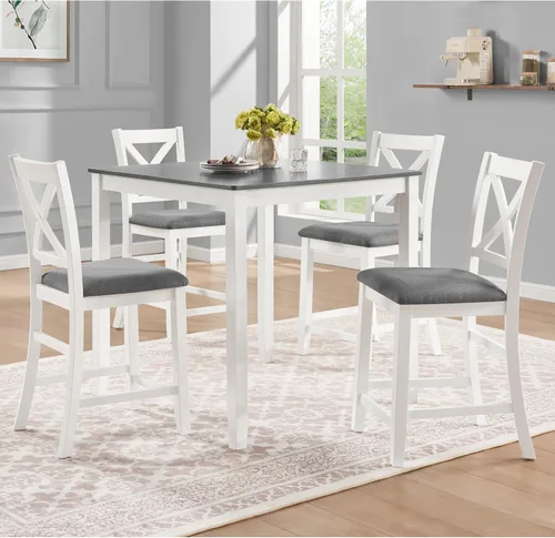 Vista 15 de Harper & Bright Designs Juego de mesa de comedor de 6 piezas con sillas