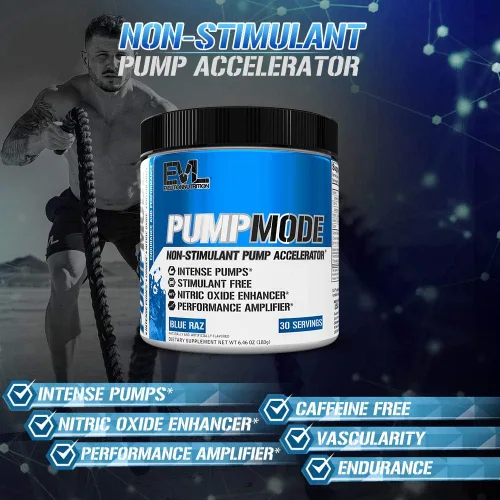 Vista 6 de EVL PumpMode Suplemento de Óxido Nítrico - Potenciador de Óxido Nítrico Bomba Polvo Pre-Entreno con Glicerol y Betaína para Recuperación Muscular
