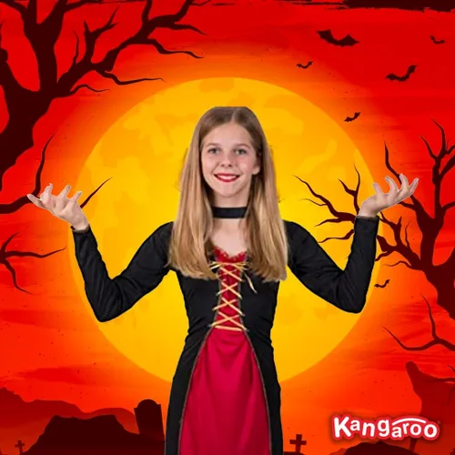 Vista 9 de Kangaroo's Halloween Costumes disfraz de vampira victoriana
