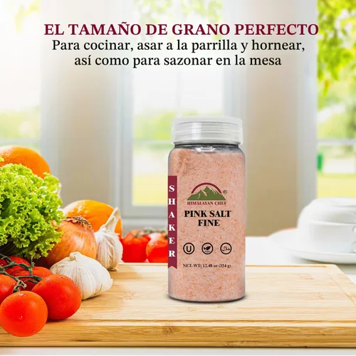 Vista 5 de Himalayan Chef - Sal rosa, salero, 12.50 onzas