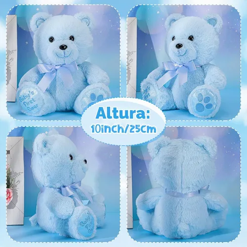 Vista 2 de Chalyna - Muñeca de peluche de 10 pulgadas, diseño de oso del bebé, color Azul