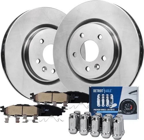 Vista 88 de Detroit Axle - Rotores de freno para Chrysler 200 2015 2016 2017, Rotores de freno de disco de reemplazo: 12.01" pulgadas delantero y 10.95