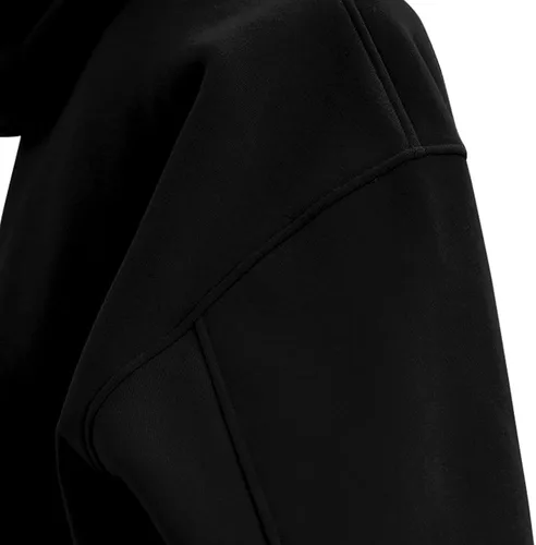 Vista 8 de Dnzzs Sudadera corta con capucha para mujer, sudadera corta de manga larga, forro polar, casual, con bolsillo