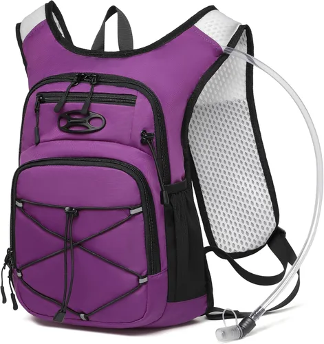 Vista 12 de Mochila de hidratación ligera Wotony con vejiga de agua de 2L O 3L para ciclismo, senderismo, rave - Mochila de agua para hombres y mujeres