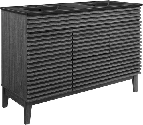 Vista 44 de Modway Render 23.5" tocador de baño en nogal (lavabo no incluido)