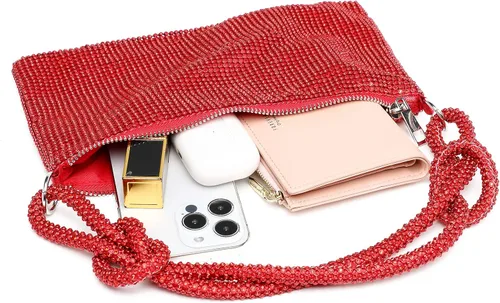 Vista 4 de Covelin Bolso de mano de diamante brillante de moda para mujer