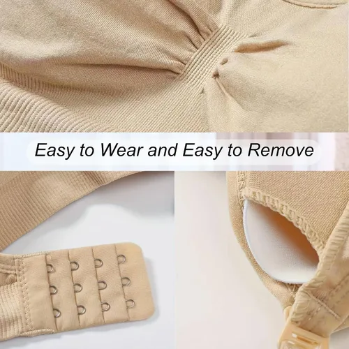 Vista 5 de 3 Pack Full Cup Maternity Bras, Seamless Nursing Bras for Breastfeeding with Extra Bra Extenders Nursing Bralette