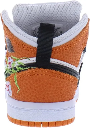 Vista 3 de Jordan 1 Mid SE Baloncesto Blossom WhtBlk-Starfish (DQ8391 100)