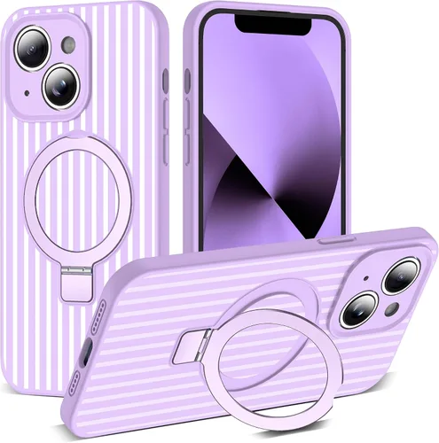 Vista 130 de SKYLMW Funda diseñada para iPhone 11 con soporte magnético invisible Compatible con Mag-Safe, a prueba de caídas de grado militar, a prueba