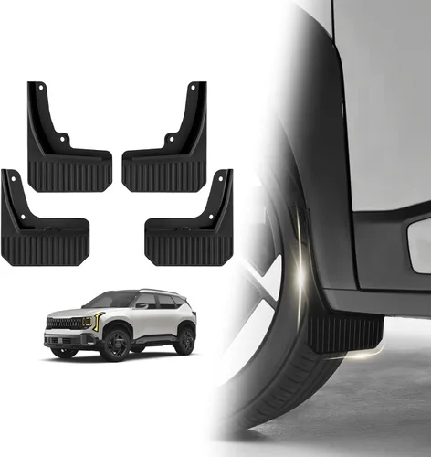Vista 8 de Muslogy Protectores de barro compatibles con Kia Telluride 2020-2025 2026, accesorios protectores de barro delanteros y traseros, 4 unidades sin