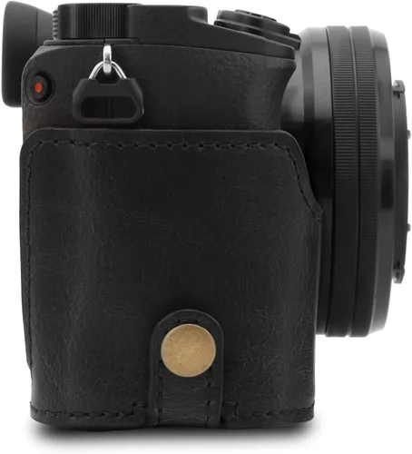 Vista 9 de MegaGear MG1651 Ever Ready Funda de piel para cámara Compatible con Sony Alpha A6400 (16-50mm) - Negro