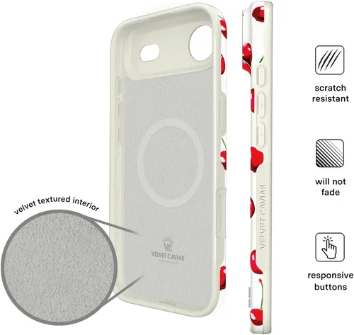 Vista 533 de VELVET CAVIAR Funda para iPhone 15, compatible con MagSafe, probada contra caídas de 10 pies, fundas protectoras de diseño, leopardo color rosa