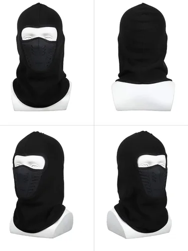 Vista 7 de 2 piezas de pasamontañas máscara de esquí resistente al viento máscara de motocicleta deportes de cara completa Headwear